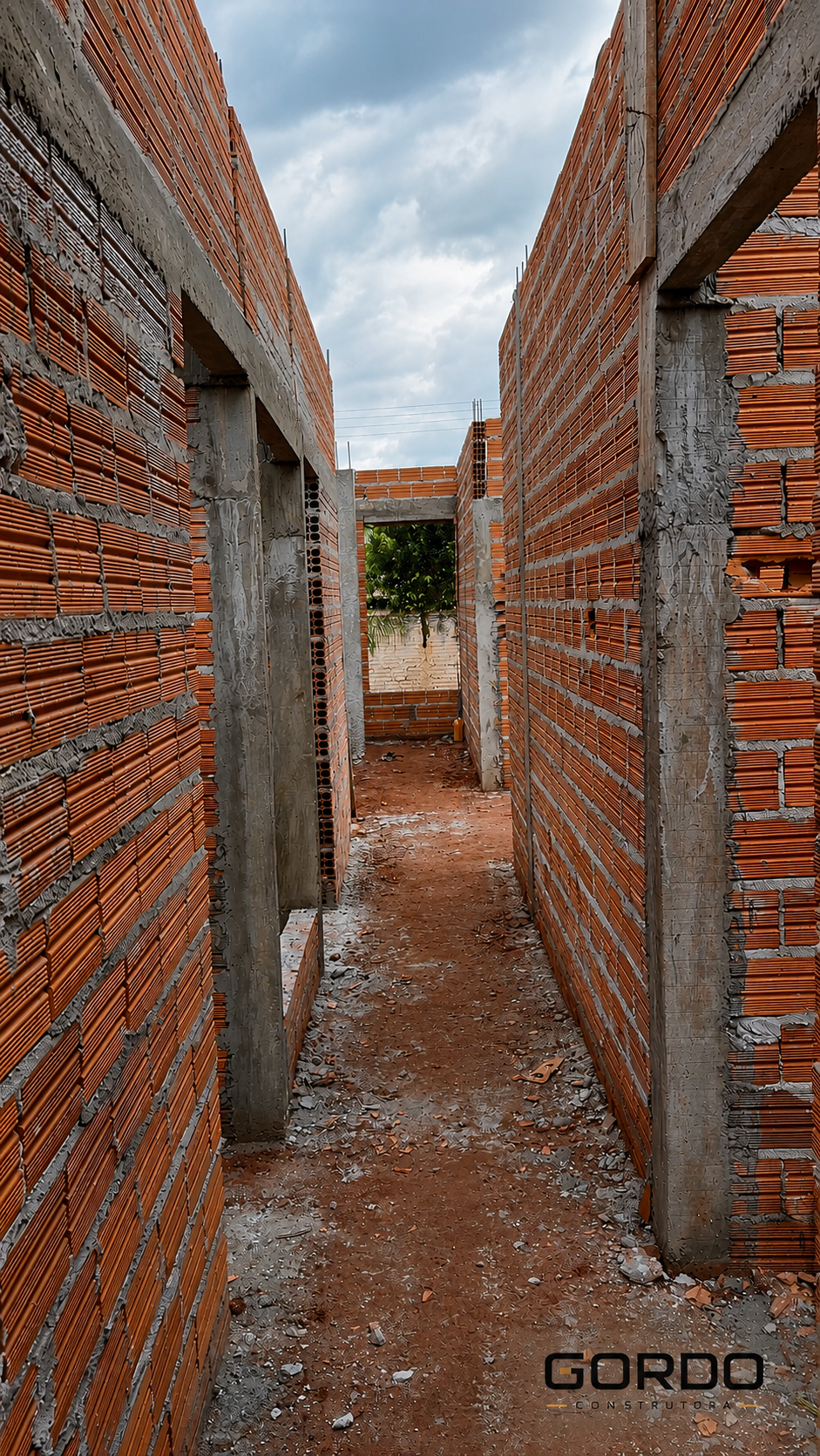 Casa em construção pela Gordo Construtora